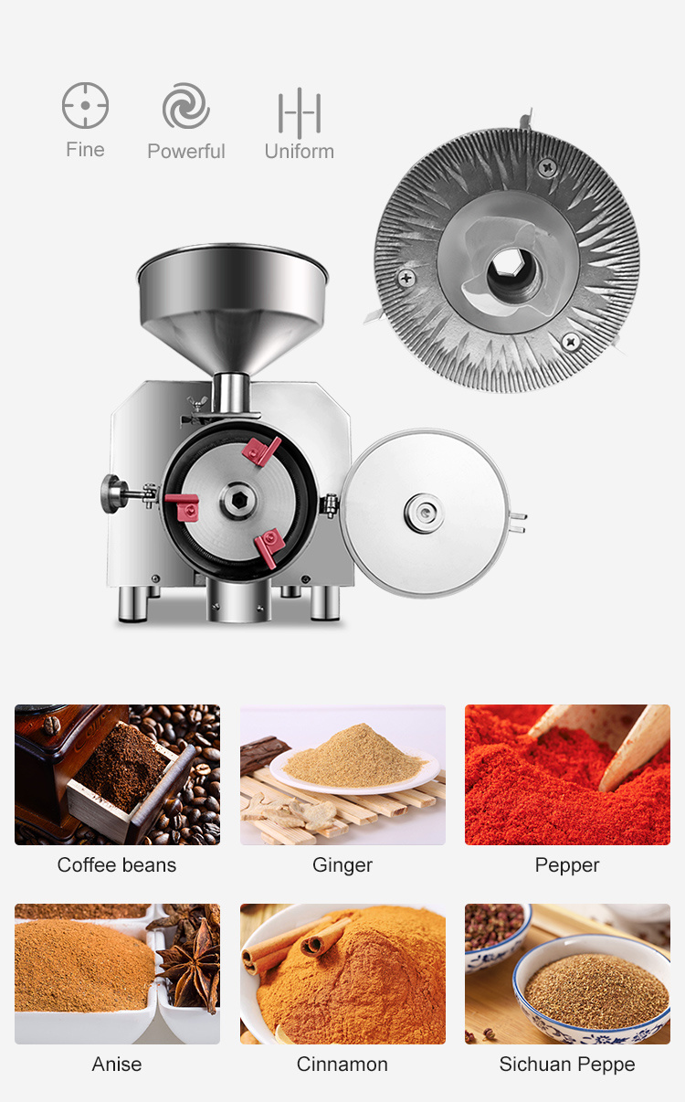 Mini Stainless Steel Rice/Corn/Grain/Herbs/Cereal Grinder/Flour Mill