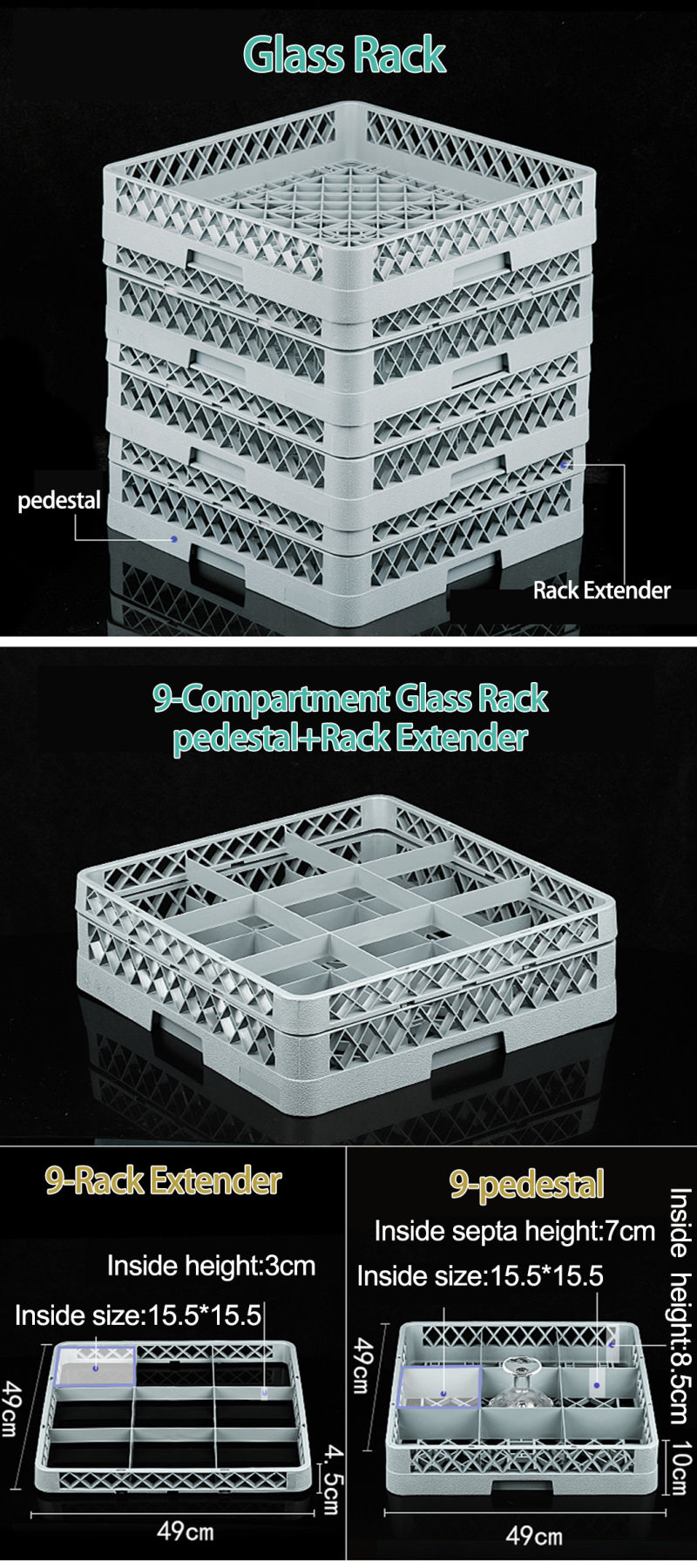 Catering Supplies Plastic Storage Holder Flatware Rack for Commercial Dishwasher