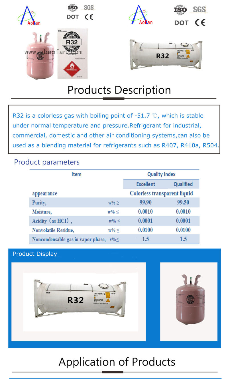 Great Quality Factory Price Industry Gas Good Price R32