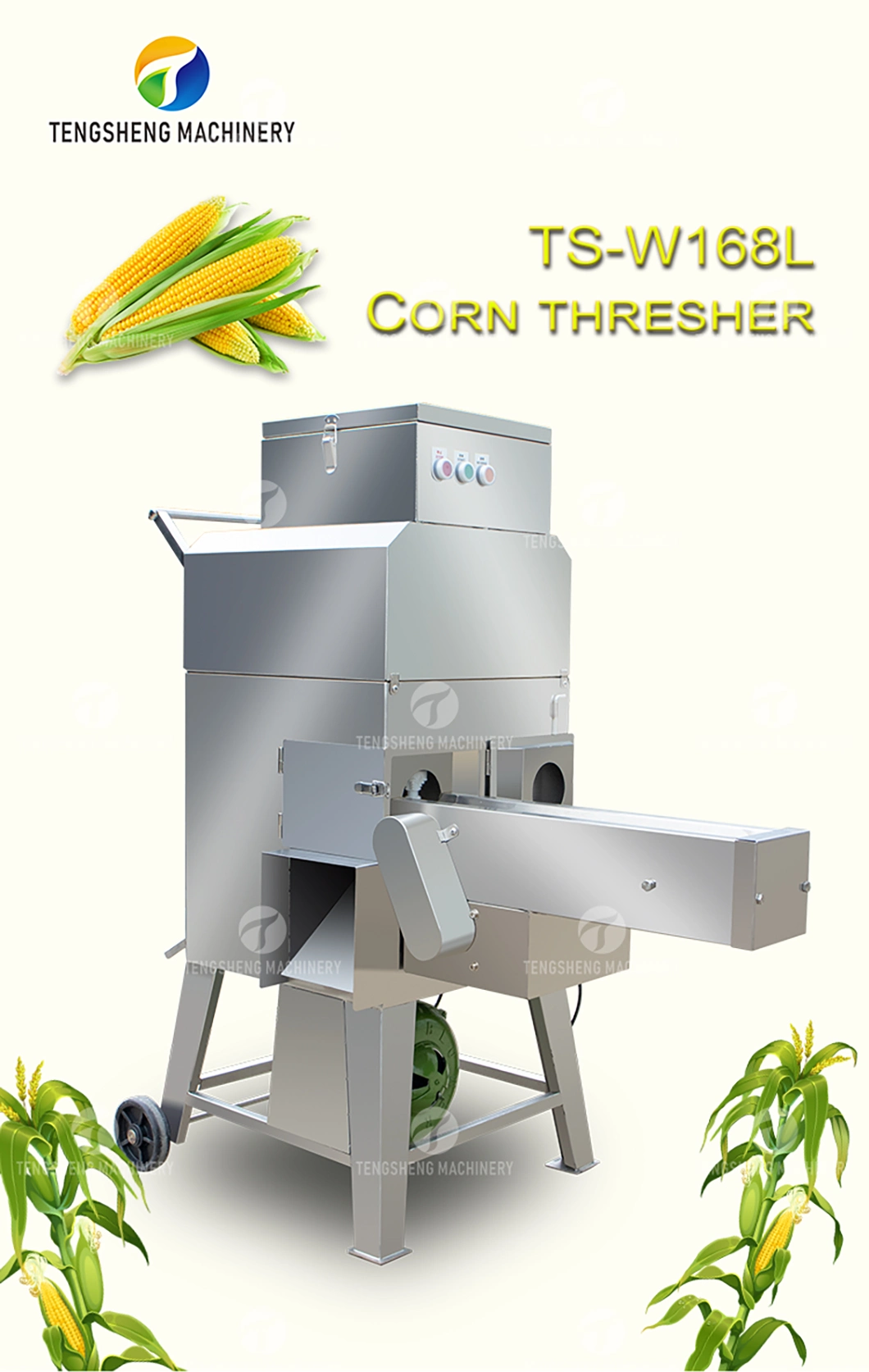 Guangdong Spot Stainless Steel Corn Maize Sheller Corn Thresher Sheller (TS-W168L)