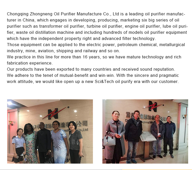 Machine Oil Purifier Hydraulic Filter Oil Machine