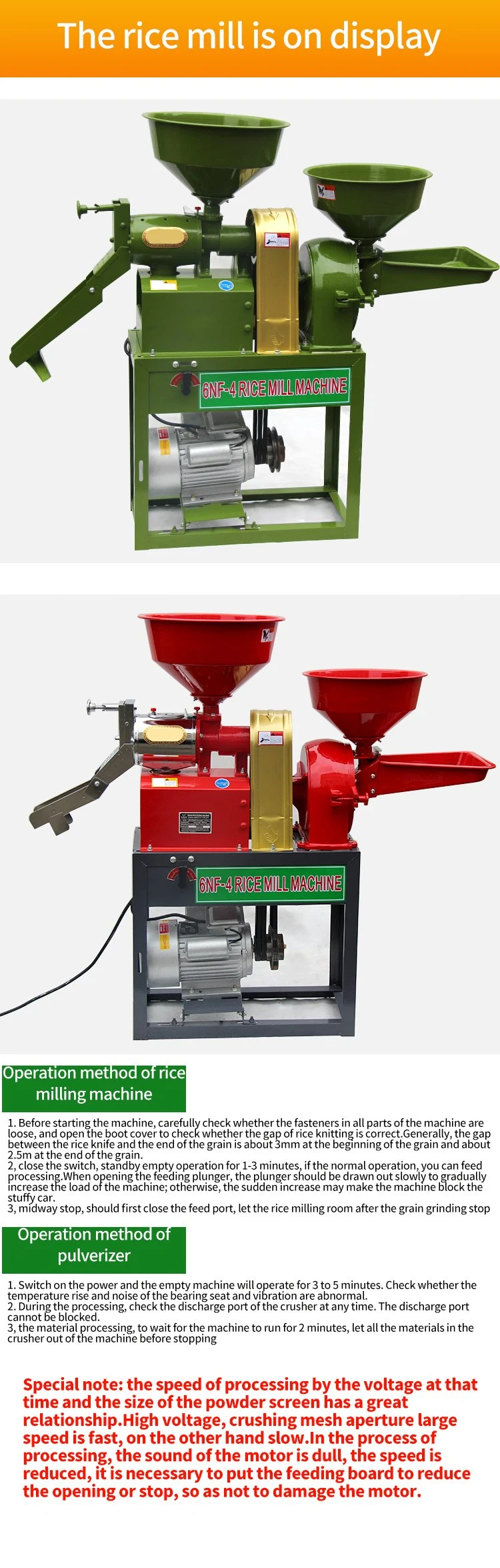 Small Portable Rice Milling Machine Home Use Auto Rice Mill and Grinding Machine