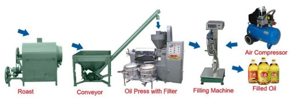 Cold Press Soybean Peanut Sesame Palm Kernel Castor Peanut Cooking Oil Making Machine