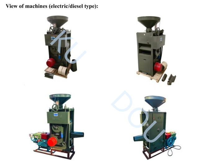 Africa Combined Rice Polisher and Huller Machine