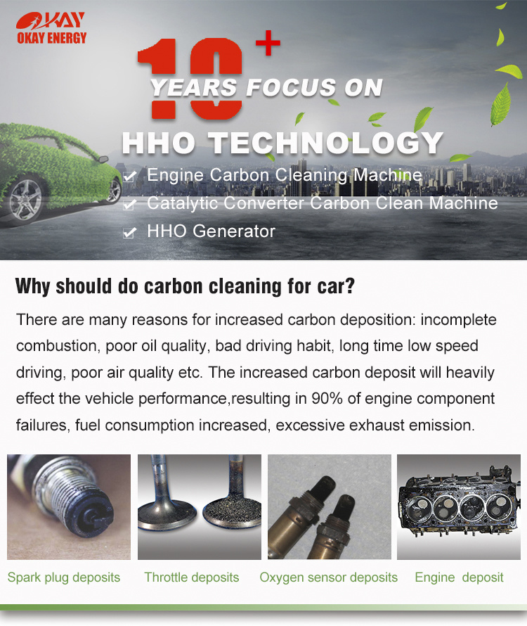 Hho Generator Mobile Service Auto Engine Hho Carbon Cleaner Machine