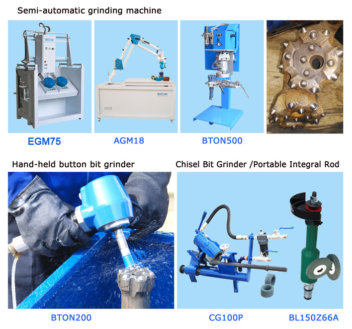 Semi Automatic Air Drill Bits Grinding Machine for Button