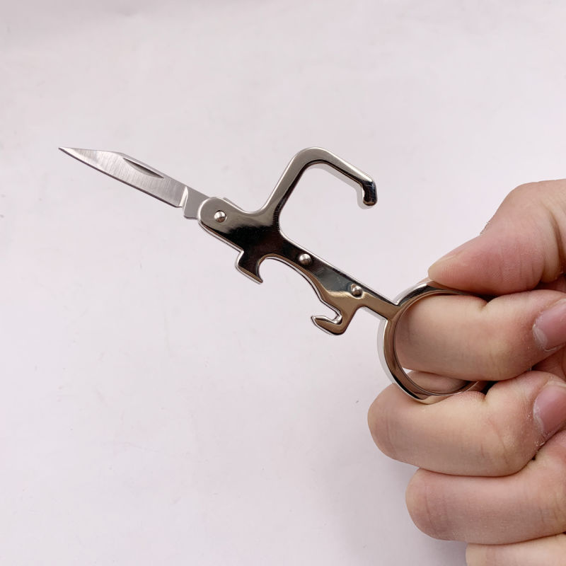 Hygiene Door Opener Anti Virus Foldable Mini Knife Bottle Opener