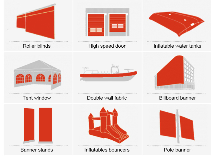 PVC Coated Air Ventilation Duct Tarpaulin Stocklots for Sales