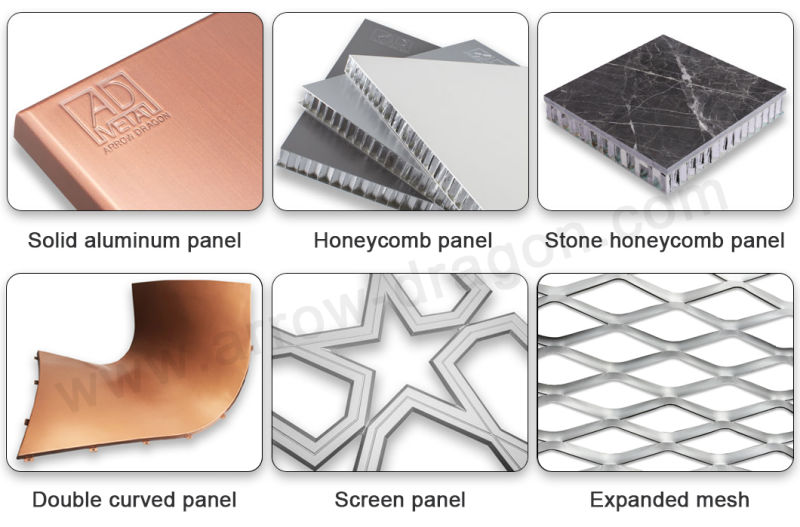 Acoustic Powder Coating Aluminum Honeycomb Panel for Shopping Mall