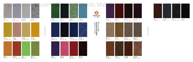 Fire-Resistant Colorful Finish Sound-Proof Acoustic Panel Thickness with CE