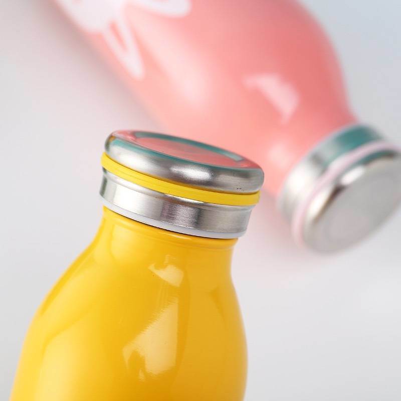 Stainless Steel Milk Bottle Milk Shape Vacuum Insulated Water Bottle Double Wall Stainless Steel Water Bottle Insulated