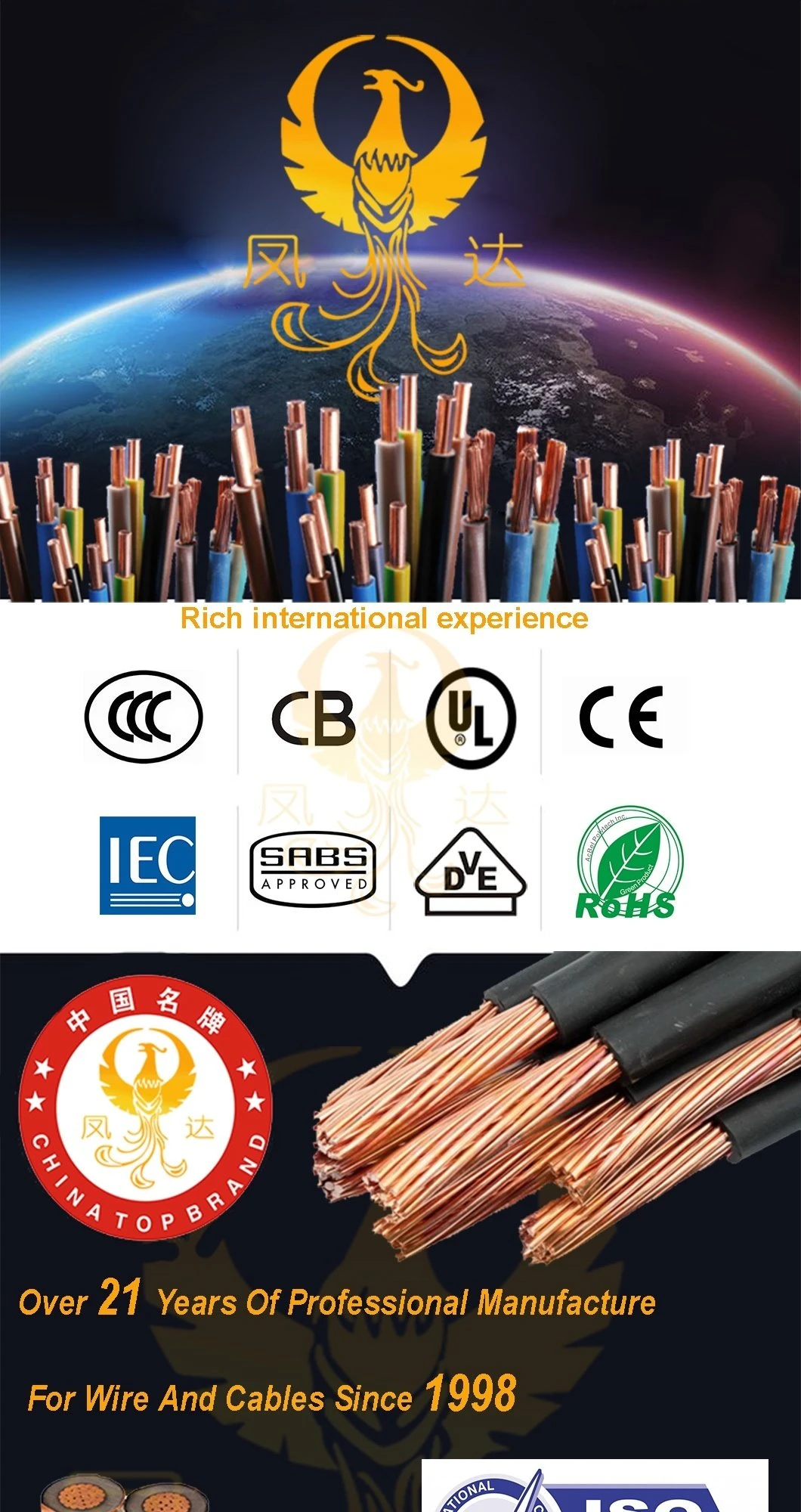 H05V2-K Fire Resistant Single Core Stranded Conductor PVC Insulated Flexible Cable