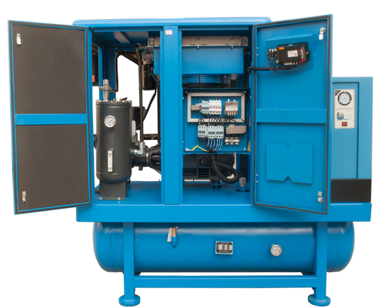 Hot Selling Industrial Combined Double Screw Air Compressor with Tank and Dryer and Filters