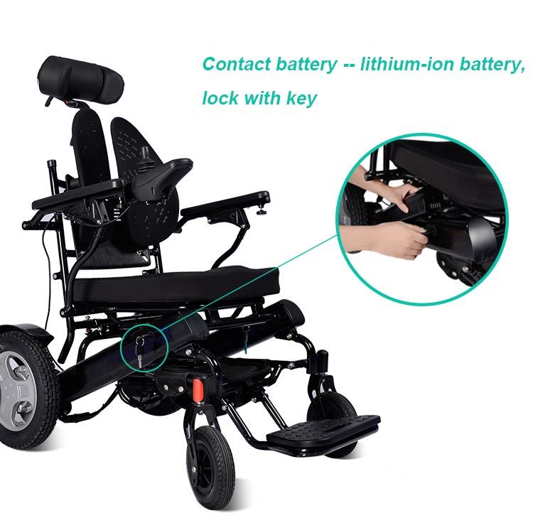 2019 Hot Sale Aluminium Folding Electric Wheelchair