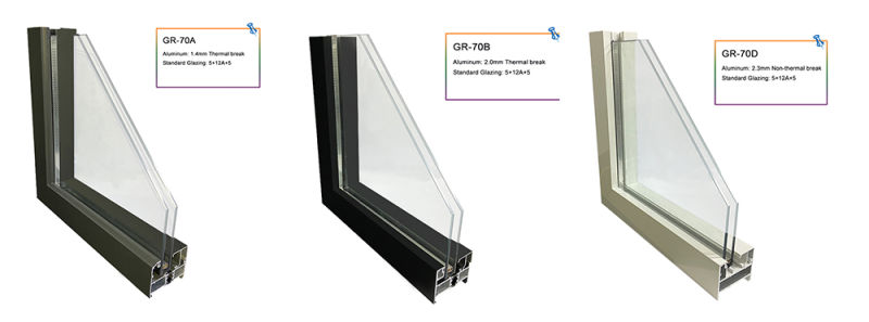 Sound Insulation Aluminum Fixed Panel Window with Tempered Glass