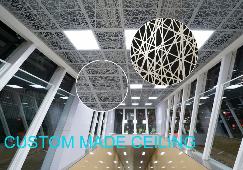 Sound Isolation Aluminium Alloy Custom Perforated Ceiling Acoustic System