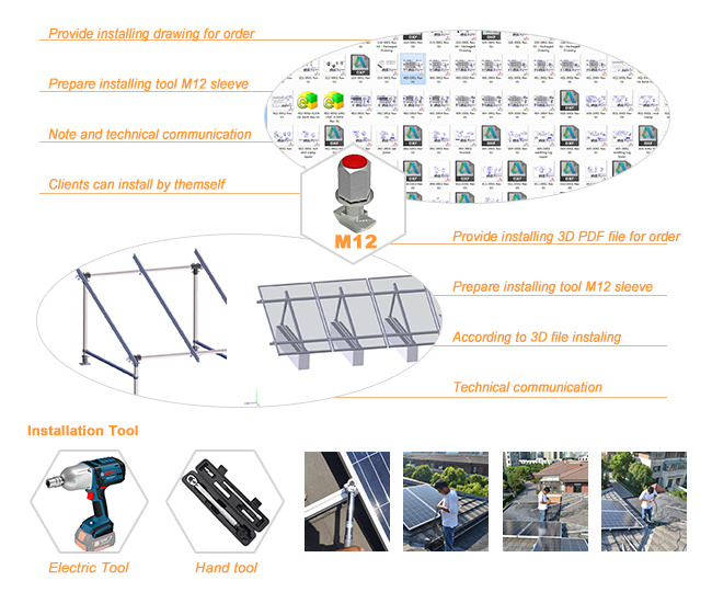 Hot Sale Aluminum Ground Brackets with ISO9001 (XL042)