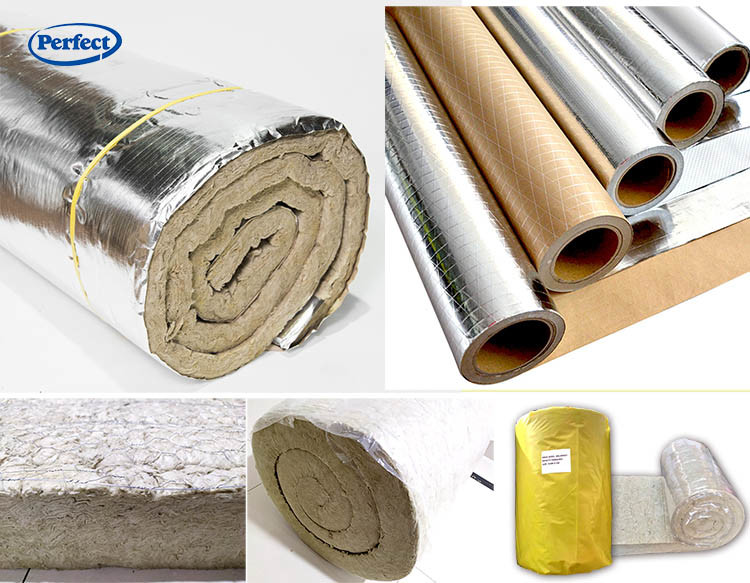 Fireproof Insulation Roll Rock Mineral Wool Blanket with Wire Mesh