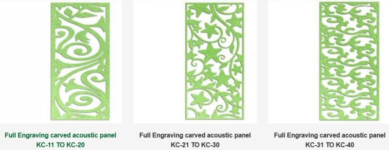 Carved Fireproof Acoustic Polyester Fiber Panel