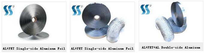 Al/Pet/Al Double Side Aluminum Foil for Flexible Duct