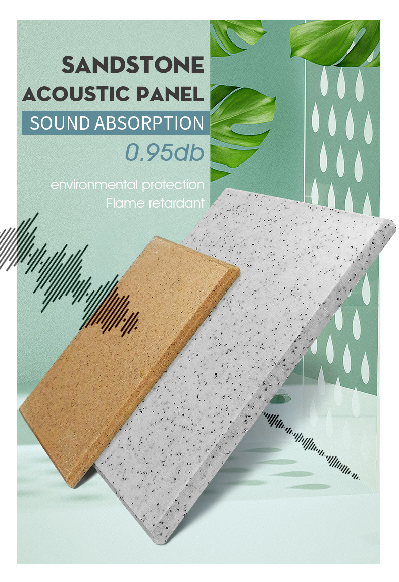 Acoustic Panels Factory Acoustic Fireproof A1 Sound Absorbing Insulation Sandrock Acoustic Panel