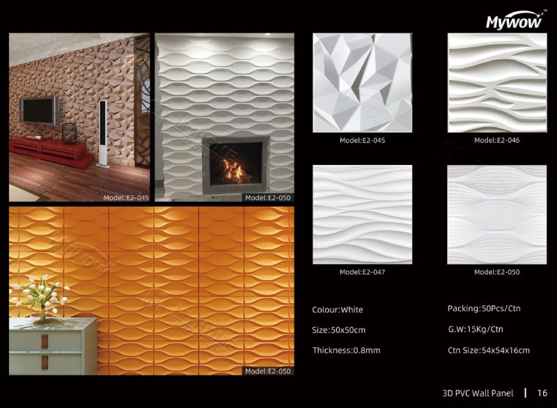 Mywow Waterproof Fire Resistant 3D Wall Panel for Living Room