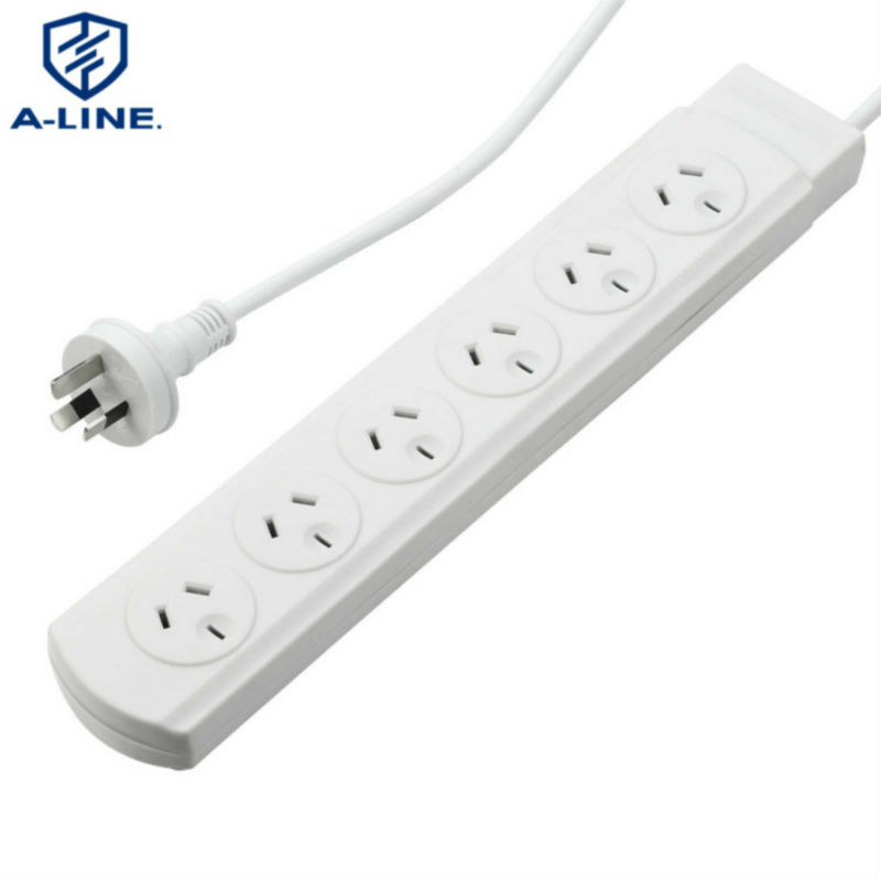 High Quality Australian PVC Insulated 6-Outlets Power Strip