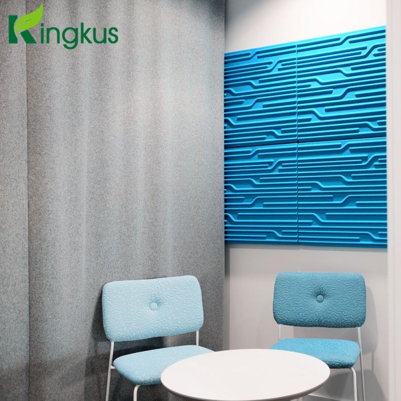 Tep Fire Resistant Polyester Fiber Decorative Acoustic Panel for Wall