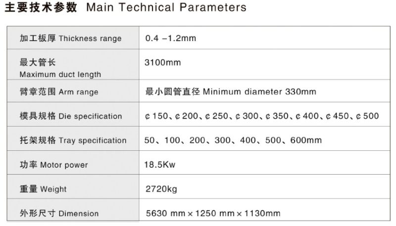 Hot Sale Spiral Round Tube Forming Machine, Oval Air Duct Maker