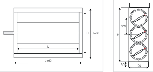 Manual Aluminum, Volume Control Damper Air Duct Damper