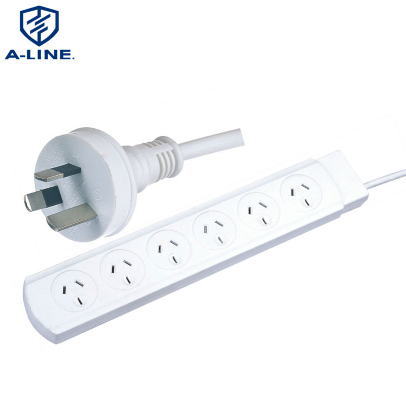 High Quality Australian PVC Insulated 6-Outlets Power Strip
