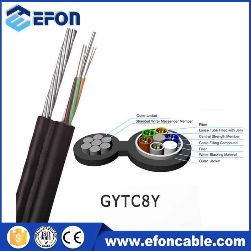 Factory Premium GYTC8S Figure8 Aerial Duct Armoured Outdoor Fiber Optical Cable
