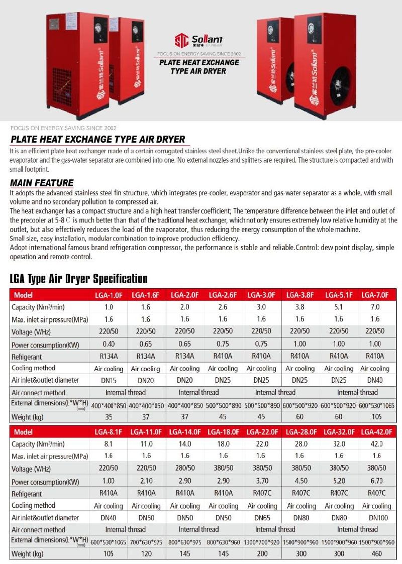 Energy-Saving Air Dryer / Heat Regenerated Compressed Air Dryer