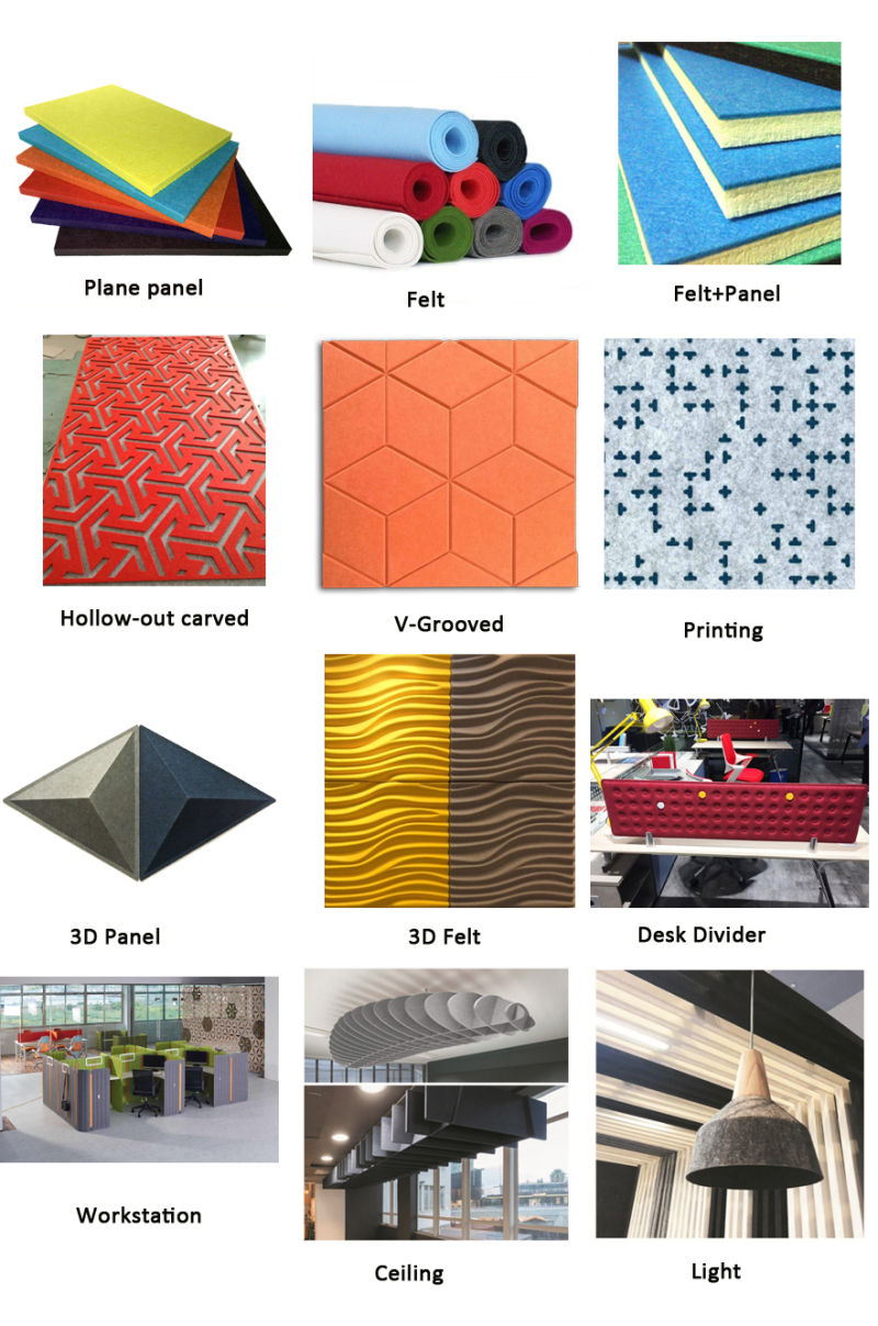 Featured Polyester Fiber (PET) Fire Rated Acoustic Panel