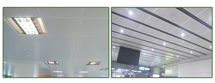 Wood Color New Shape Artistic Aluminum Acoustical Ceiling Tiles