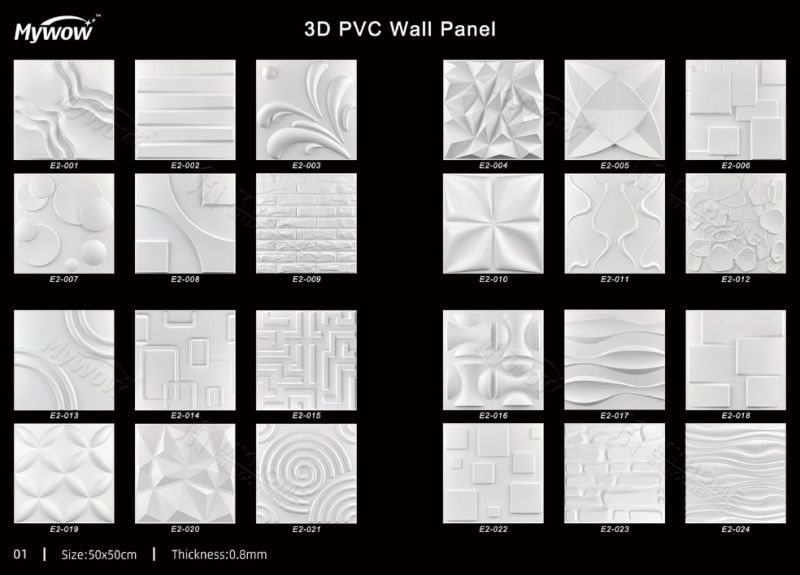 Mywow Waterproof Fire Resistant 3D Wall Panel for Living Room