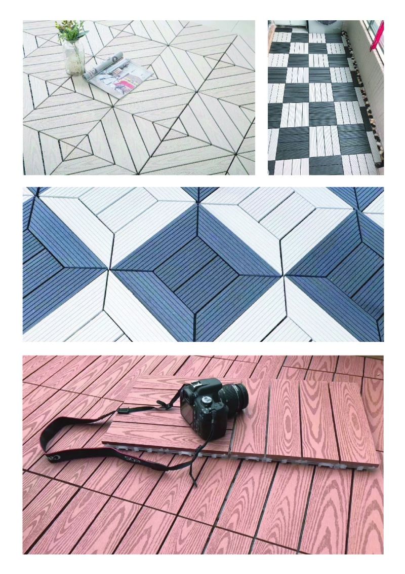 Fire Retardant Waterproof Outdoor WPC Composite Deck Tiles