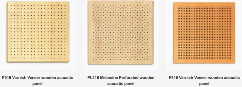 Building Material Fire Resistant Wood Perforated Acoustic Panel