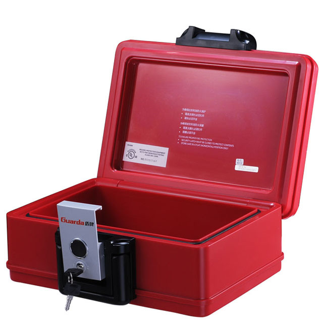 Guarda Stylish Red Color Fire-Resistant Chests Water Resistant Safe Box