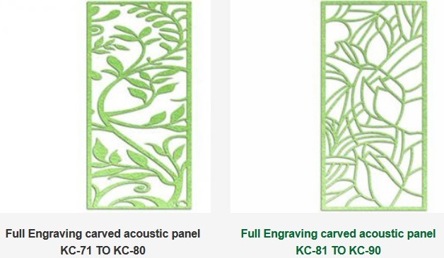 Carved Fireproof Acoustic Polyester Fiber Panel