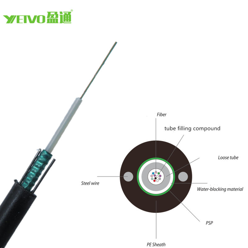 G652D G657A Outdoor Aerial Duct Fiber Fibra Optica Optic Cable GYXTW GYXTW53