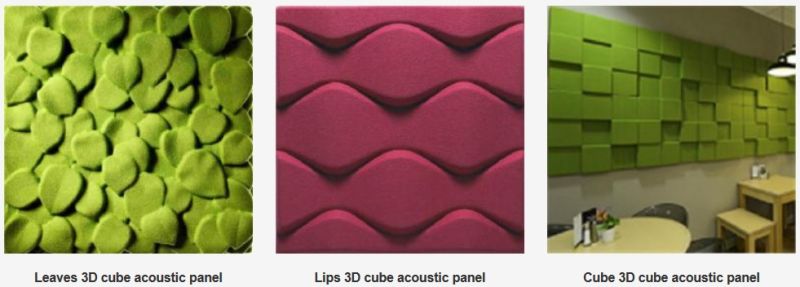 Tep Fire Resistant Polyester Fiber Decorative Acoustic Panel for Wall