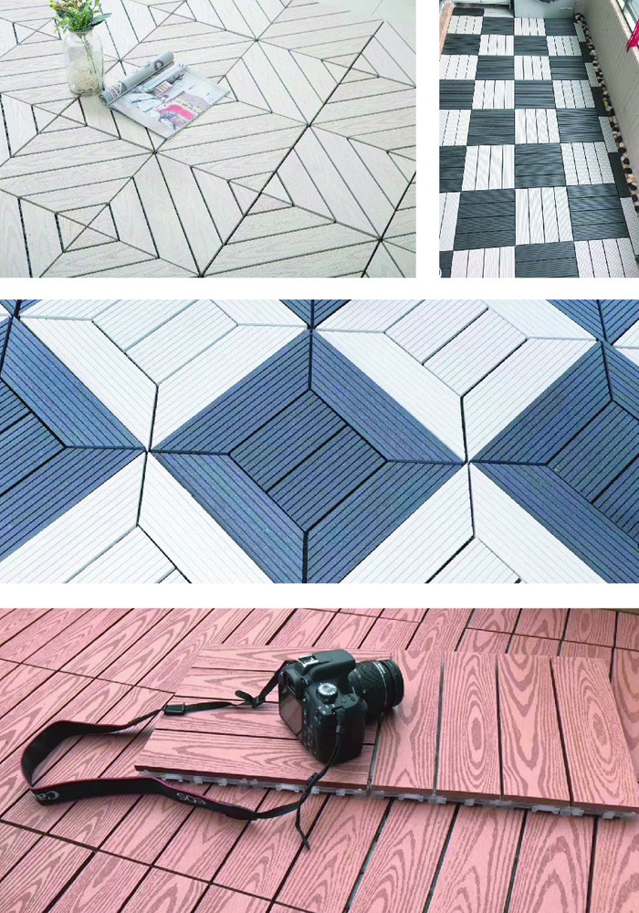 Fire Resistant Environmental Friendly Water Resistant Interlock Outdoor Deck Tiles