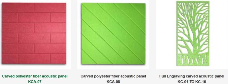 Carved Fireproof Acoustic Polyester Fiber Panel