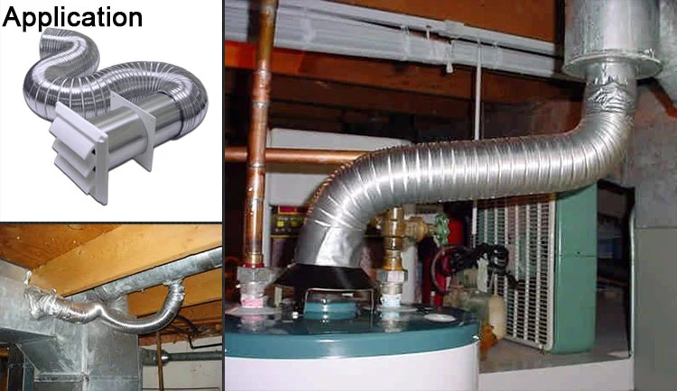Air Conditioner Ventilation Semi Rigid Aluminum Flexible Duct
