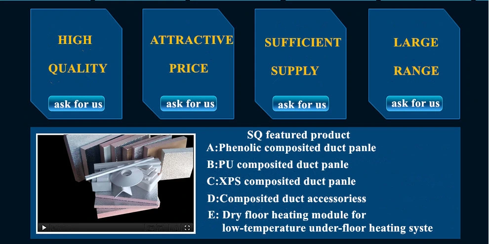 Air Duct for Pre-Insulated Phenolic Panel with Black Aluminum