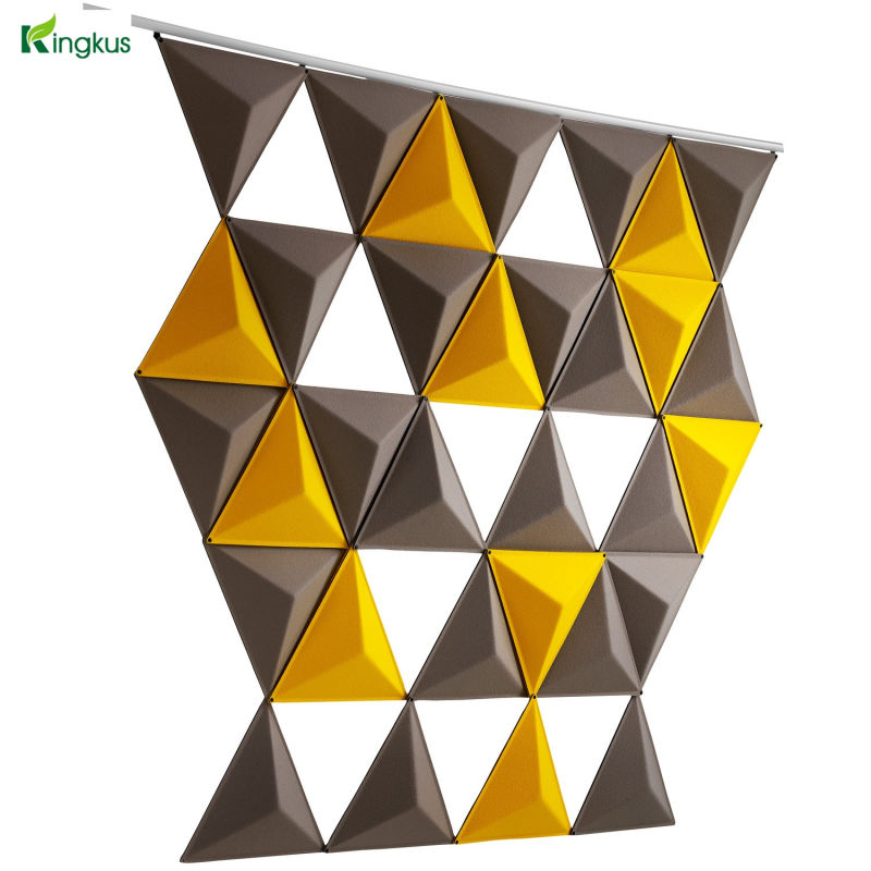 3D Wall Acoustic Panel Pet Fabric Sound Insulation