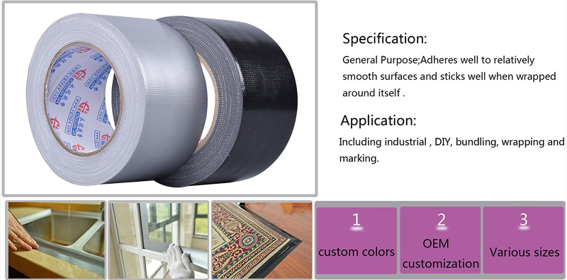 SGS Certificated Jumbo Roll Custom Printed Decorative Air Conditioner Duct Tape