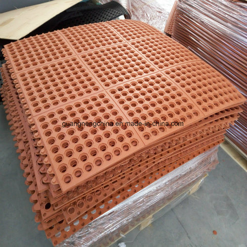 Interlocking Fire-Resistant Drainage Floor Rubber Mat/Rubber Hollow Mat