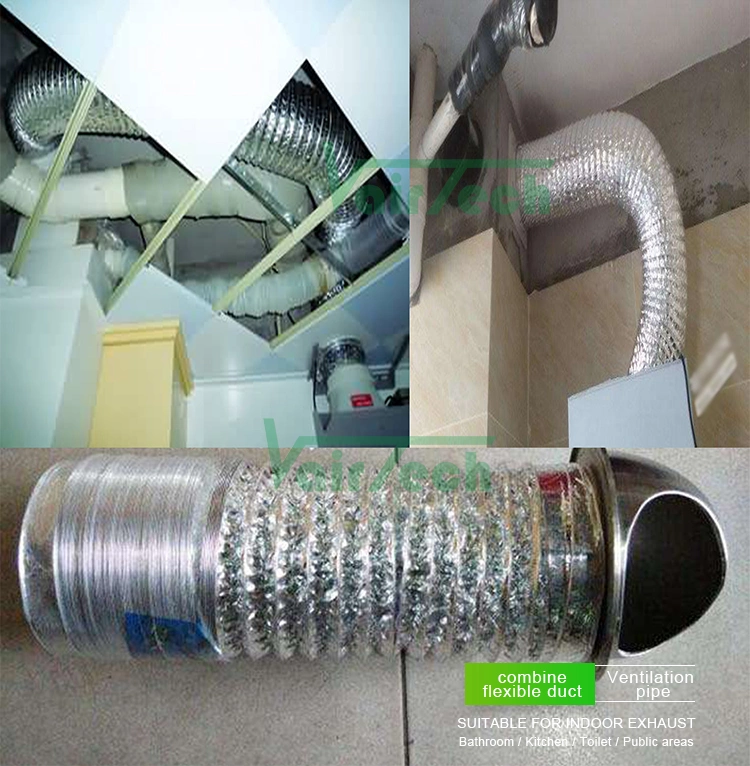 Factory Price Good Quality Grey Aluminum Flexible Air Duct Flexible Ventilation Pipe